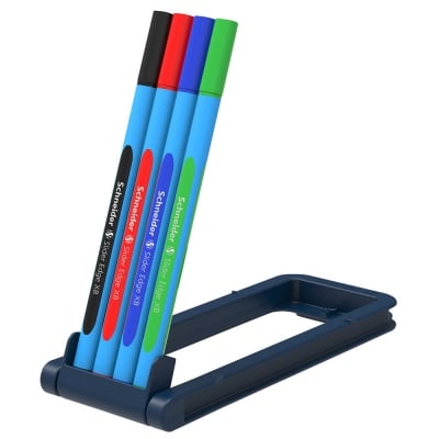 Химикалка Slider Edge XB basic, 4 цв., кутия със стойка