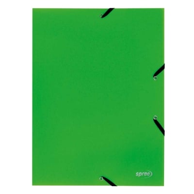 Папка с ластик PP, св. зелена, A4, 400 µ