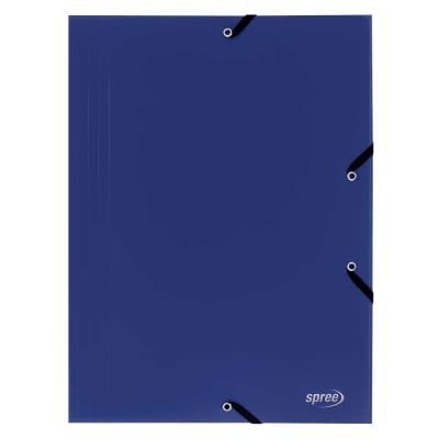 Папка с ластик PP, синя, A4, 400 µ