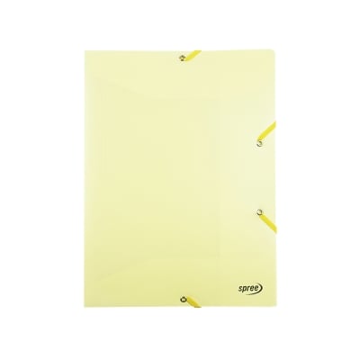 Папка с ластик PP, Pastel жълта, A4, 400 µ