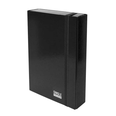 Кутия с ластик Single Color 250х350х70 мм черна, картон