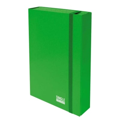 Кутия с ластик Single Color 250х350х70 мм зелена, картон