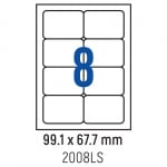 Етикети лепящи обли, 8 бр., 99.1x67.7 мм, 100 л., A4