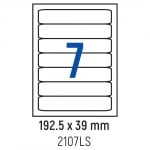 Етикети лепящи 7 бр., класьор 192.5x39.0 мм, 100 л., A4