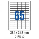 Етикети лепящи 65 бр., 38.1x21.2 мм, 100 л., A4, кант 4