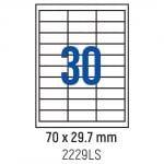 Етикети лепящи 30 бр., 70.0x29.7 мм, 100 л., A4