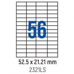 Етикети лепящи 56 бр., 52.5x21.2 мм, 100 л., A4