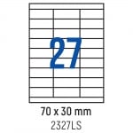 Етикети лепящи 27 бр., 70.0x30.0 мм, 100 л., A4, кант 2