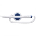 Химикалка с шнур Klick-Fix-Pen М бяла/синя, синьопишеща