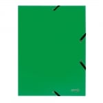 Папка с ластик PP, зелена, A4, 400 µ