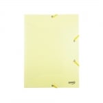Папка с ластик PP, Pastel жълта, A4, 400 µ