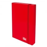 Кутия с ластик Single Color 250х350х50 мм червена, картон