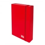 Кутия с ластик Single Color 250х350х70 мм червена, картон