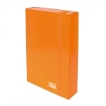 Кутия с ластик Single Color 250х350х70 мм оранж, картон