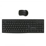Комплект клавиатура US + безжична мишка 2.4 GHZ, черна